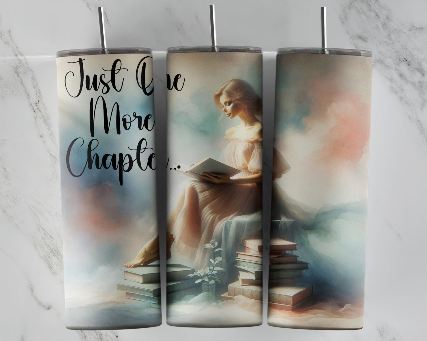 Just One More Chapter Travel Mug - Whimsical Tumbler for Book Lovers Perfect Gift for Readers