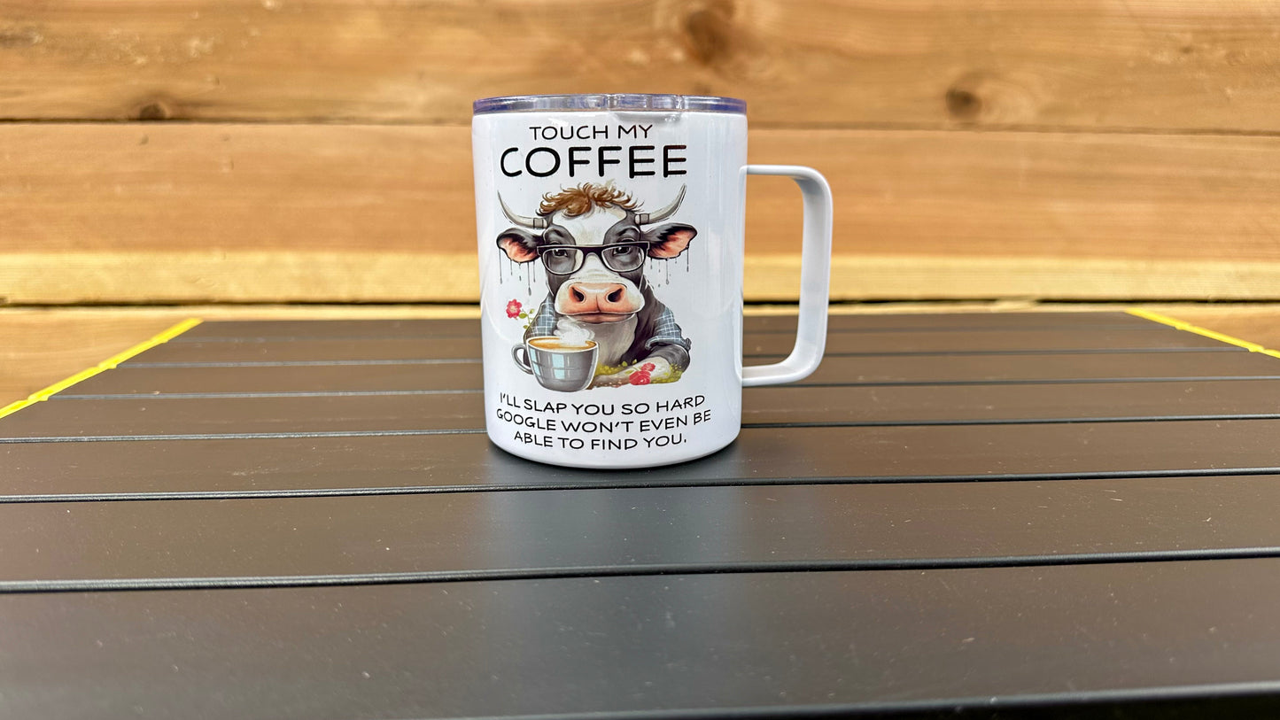 Funny Cow Mug - Sarcastic Stainless Steel Travel Mug Perfect Gift for Cow Lovers Co-Workers