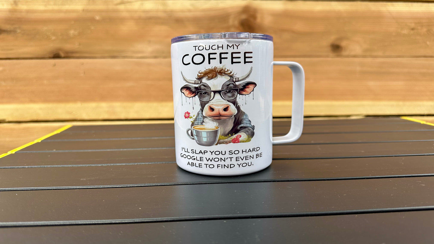 Funny Cow Mug - Sarcastic Stainless Steel Travel Mug Perfect Gift for Cow Lovers Co-Workers