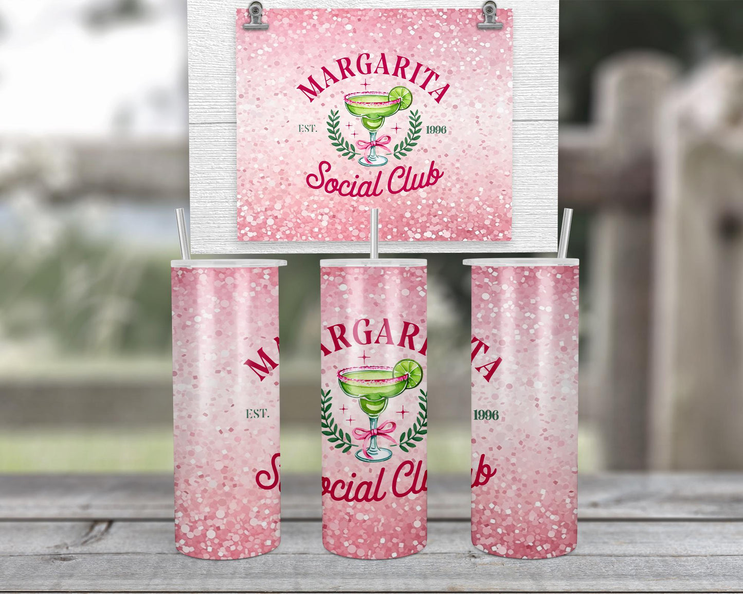 Margaritas Social Club Tumbler - Fun Drinkware for Girls Night Unique Gift for Sisters