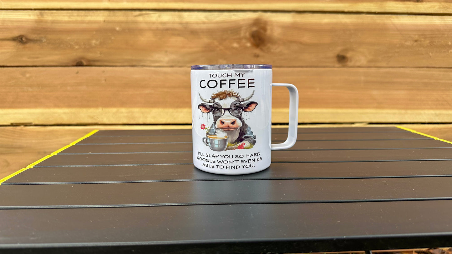 Funny Cow Mug - Sarcastic Stainless Steel Travel Mug Perfect Gift for Cow Lovers Co-Workers
