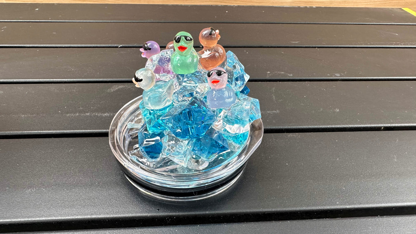 Funny Duck Tumbler with Toppers - Unique Sarcastic Gift for Her My Ducks Dont Even Know What A Row Is - Perfect Christmas Present