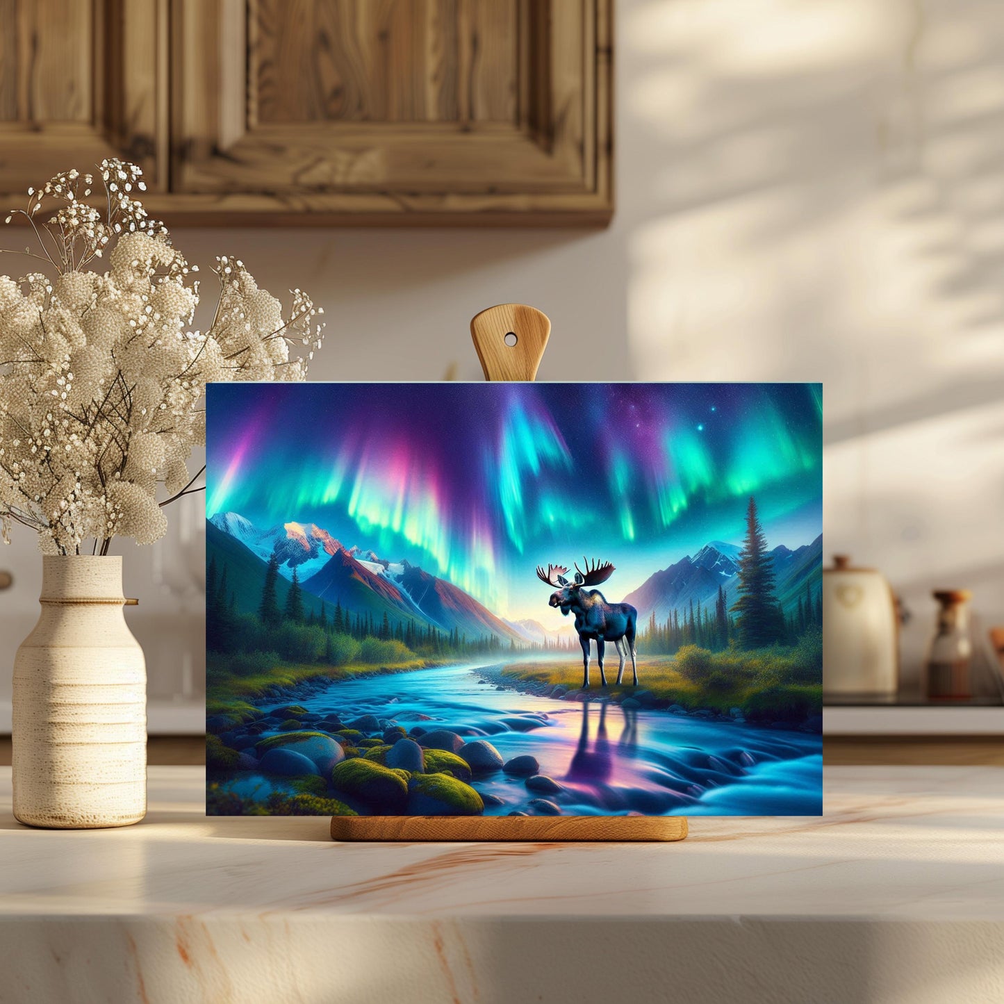 Moose River Glass Cutting Board - Perfect Gift for Outdoor Lovers Hostess and Housewarming