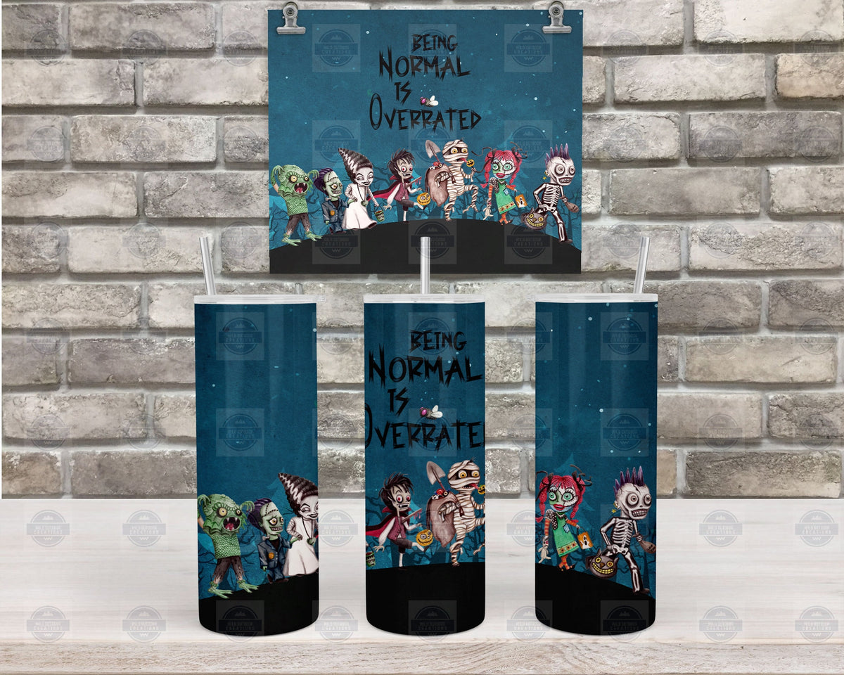 Halloween Tumbler, 20Oz Stainless Steel, Straw, Lid, 8In X 2 7/8Dia