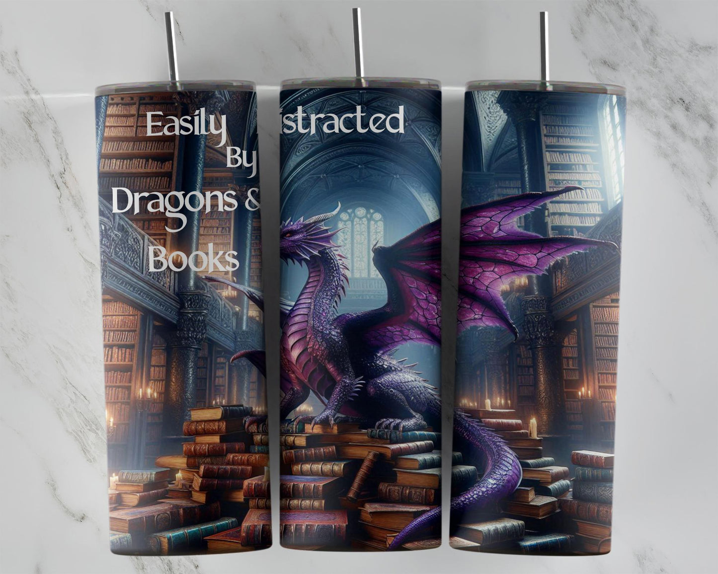 Dragon & Book Lover 20oz Tumbler
