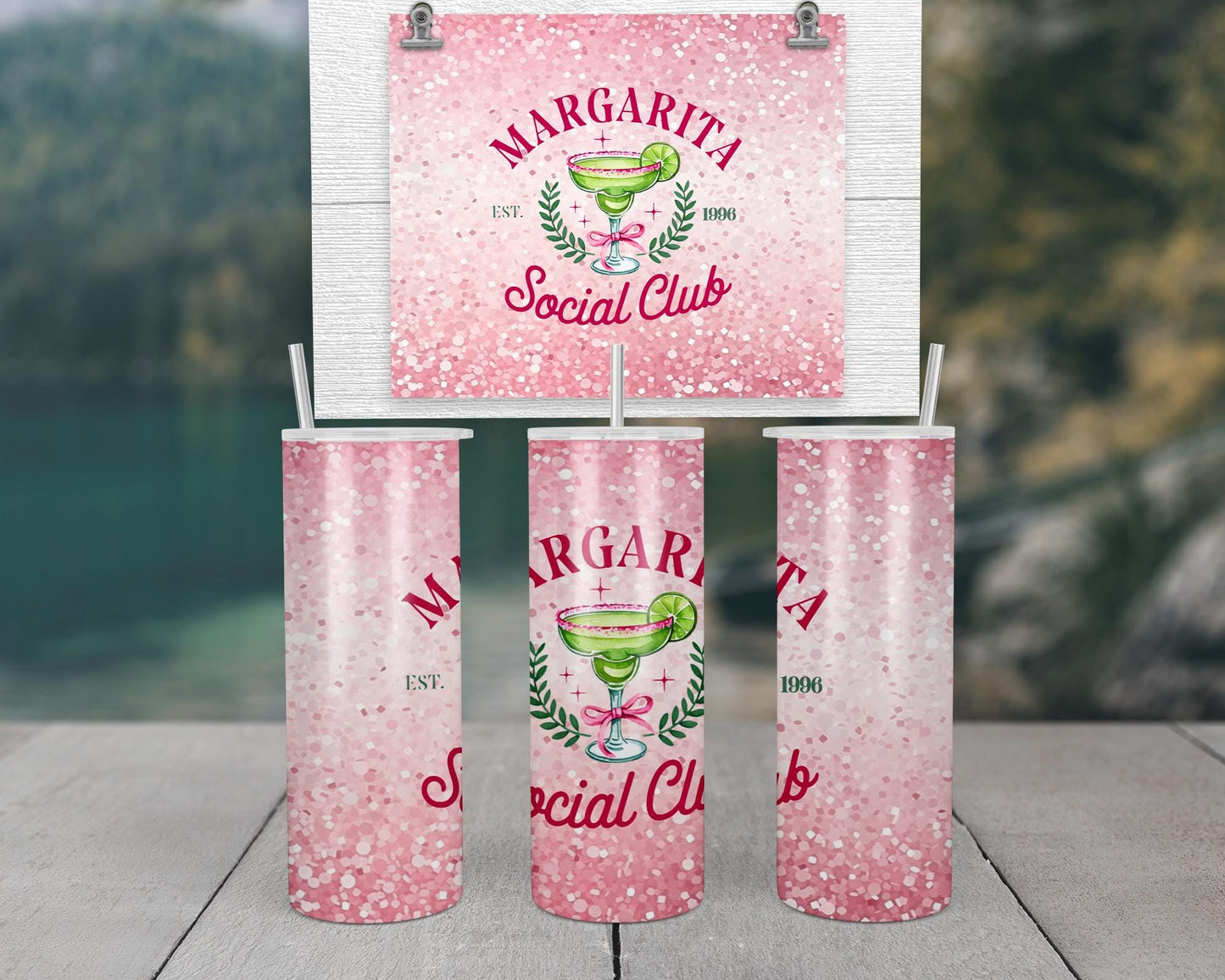 Margaritas Social Club Tumbler - Fun Drinkware for Girls Night Unique Gift for Sisters