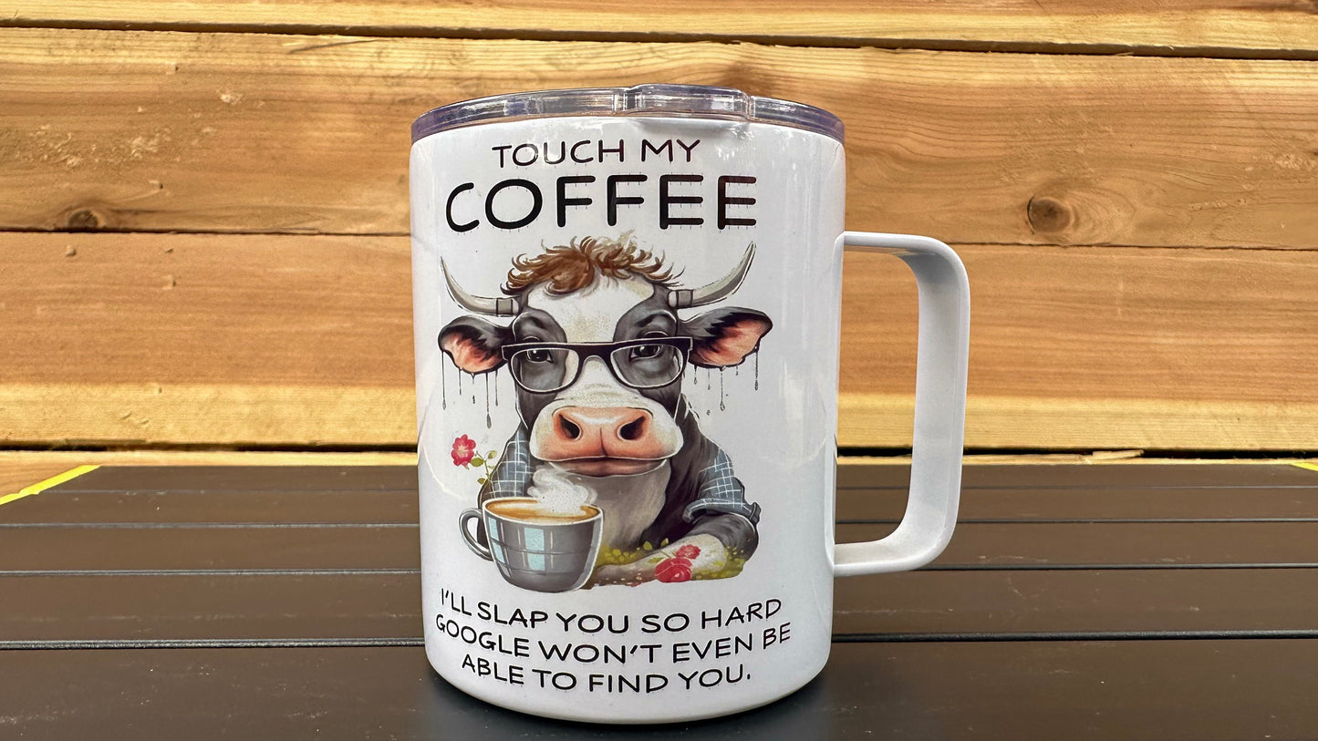 Funny Cow Mug - Sarcastic Stainless Steel Travel Mug Perfect Gift for Cow Lovers Co-Workers