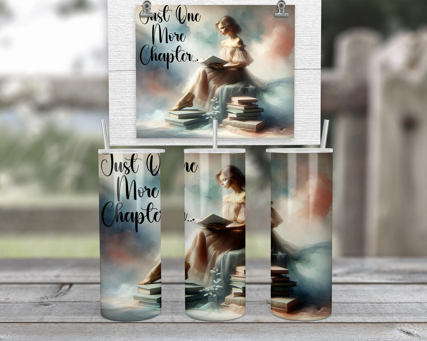 Just One More Chapter Travel Mug - Whimsical Tumbler for Book Lovers Perfect Gift for Readers