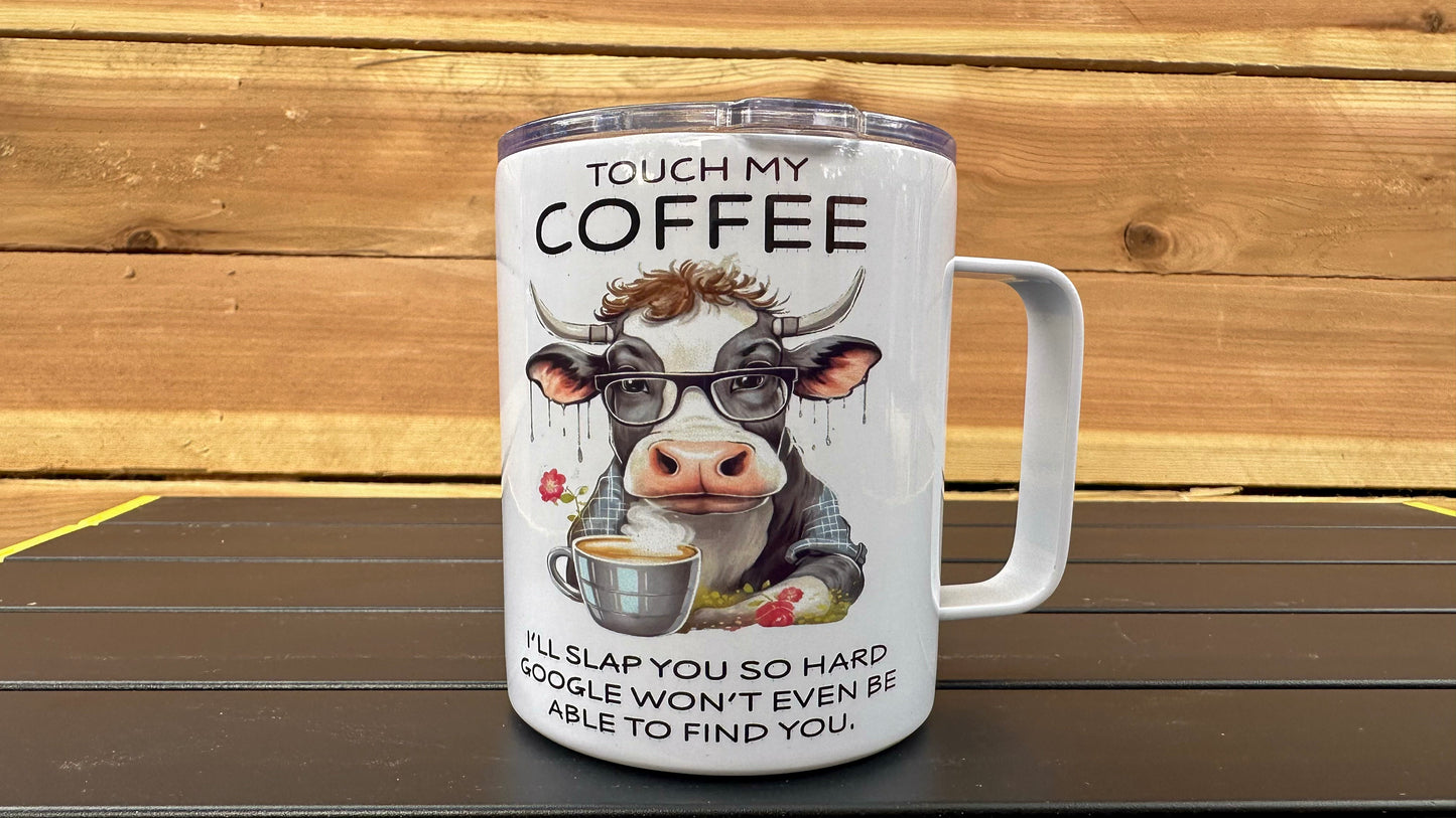 Funny Cow Mug - Sarcastic Stainless Steel Travel Mug Perfect Gift for Cow Lovers Co-Workers