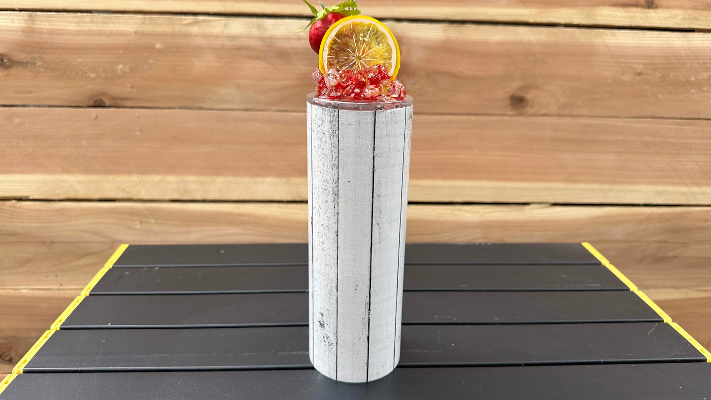 Strawberry Lemonade Tumbler with Topper - Unique Christmas Gift for Sisters and Her