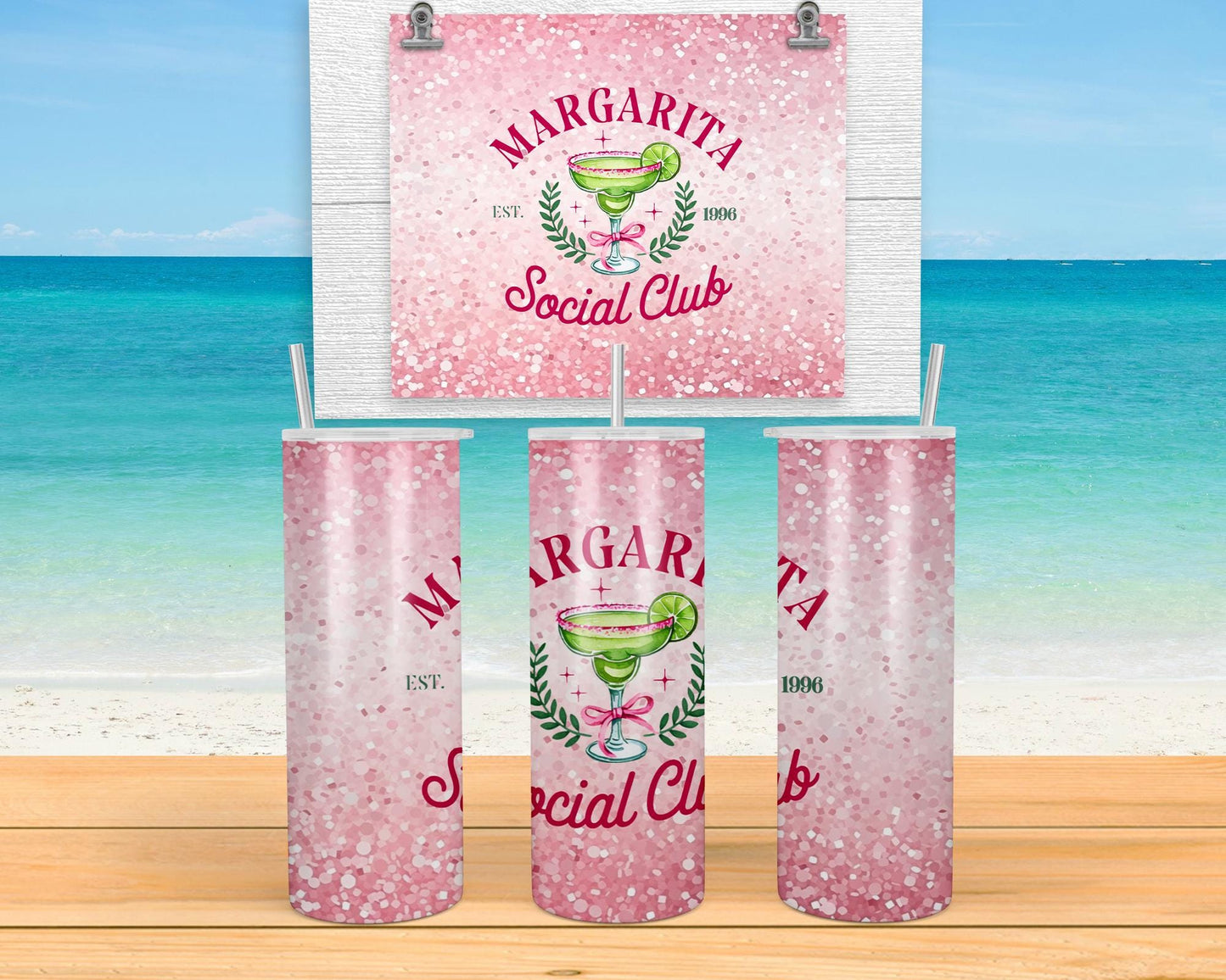 Margaritas Social Club Tumbler - Fun Drinkware for Girls Night Unique Gift for Sisters