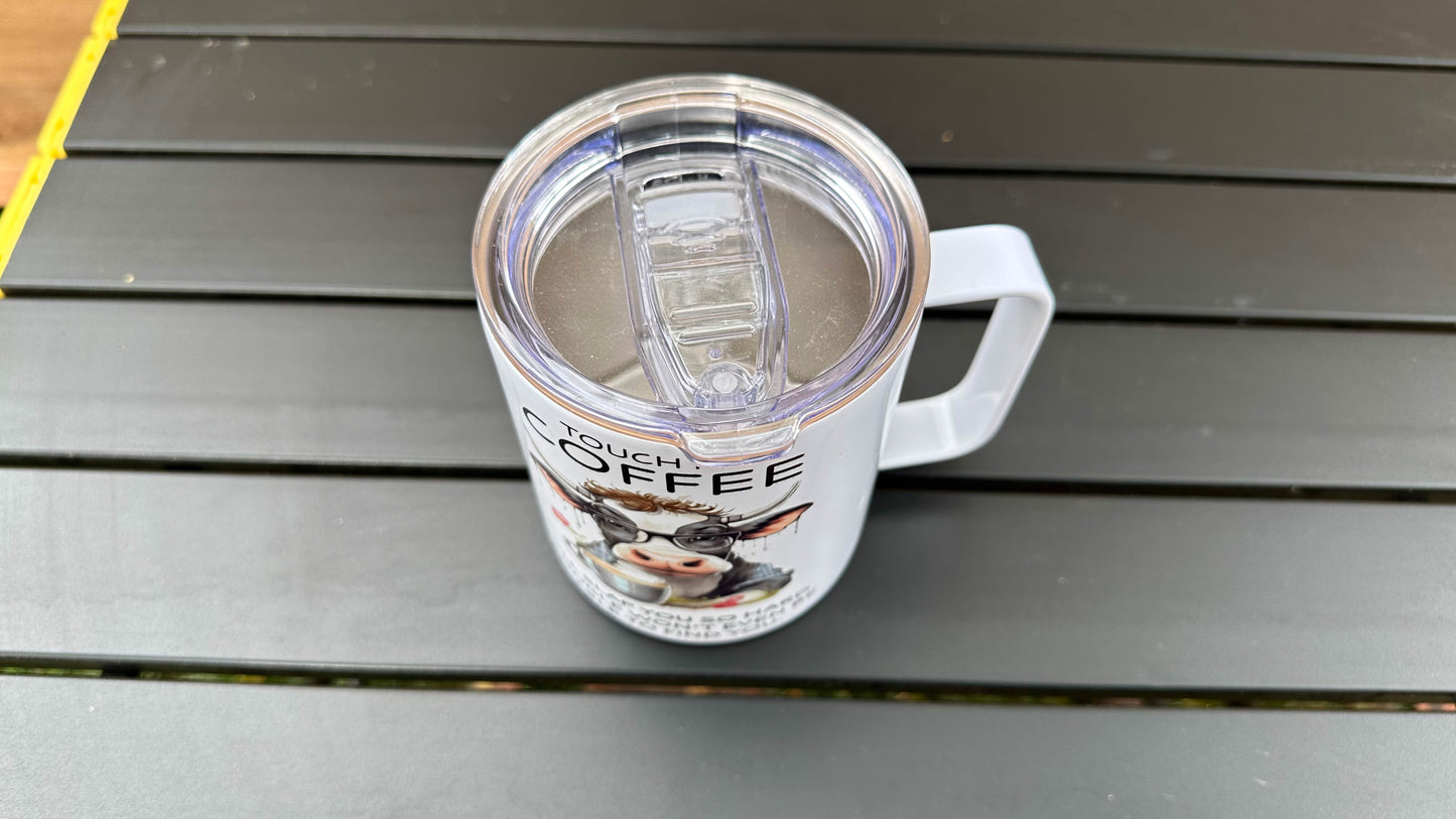Funny Cow Mug - Sarcastic Stainless Steel Travel Mug Perfect Gift for Cow Lovers Co-Workers