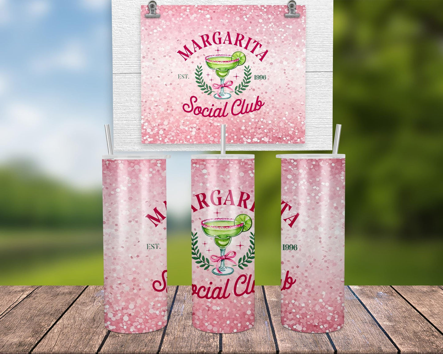 Margaritas Social Club Tumbler - Fun Drinkware for Girls Night Unique Gift for Sisters