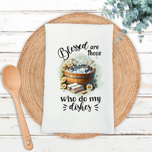 Funny Quote Waffle Weave Towel - Unique Gift for Hostess Mom or Sister - Charming Sassy Kitchen Decor