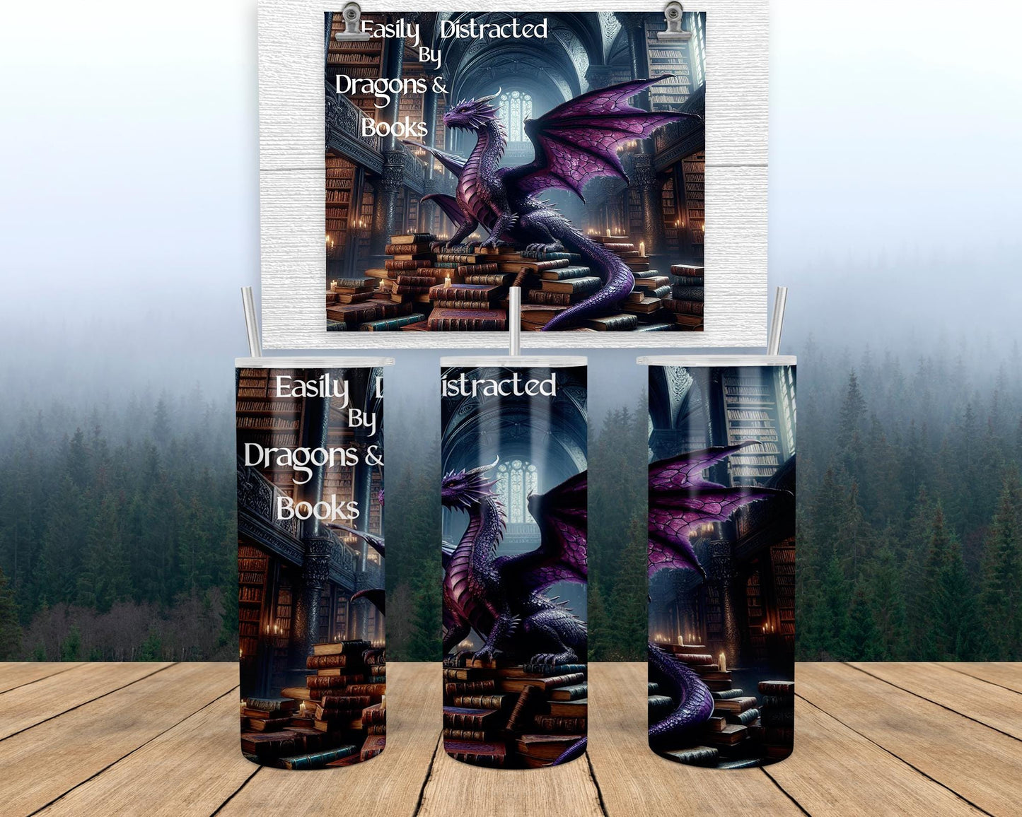 Dragon & Book Lover 20oz Tumbler