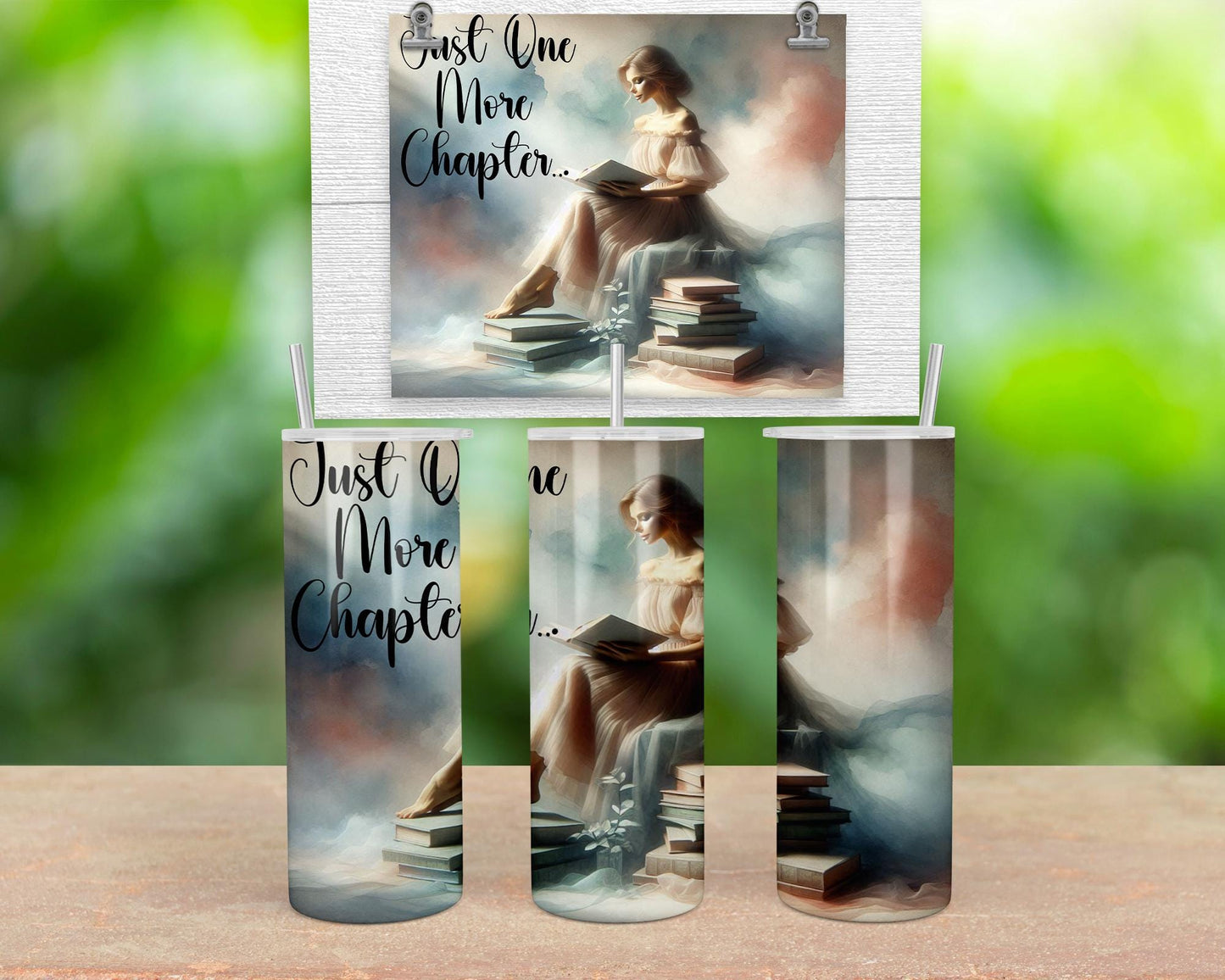 Just One More Chapter Travel Mug - Whimsical Tumbler for Book Lovers Perfect Gift for Readers