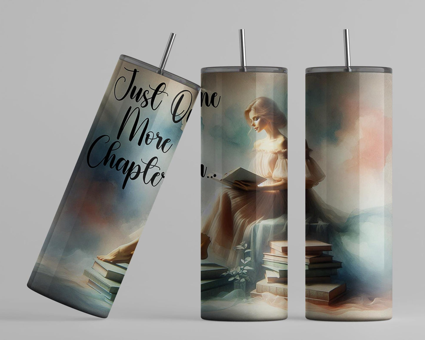 Just One More Chapter Travel Mug - Whimsical Tumbler for Book Lovers Perfect Gift for Readers