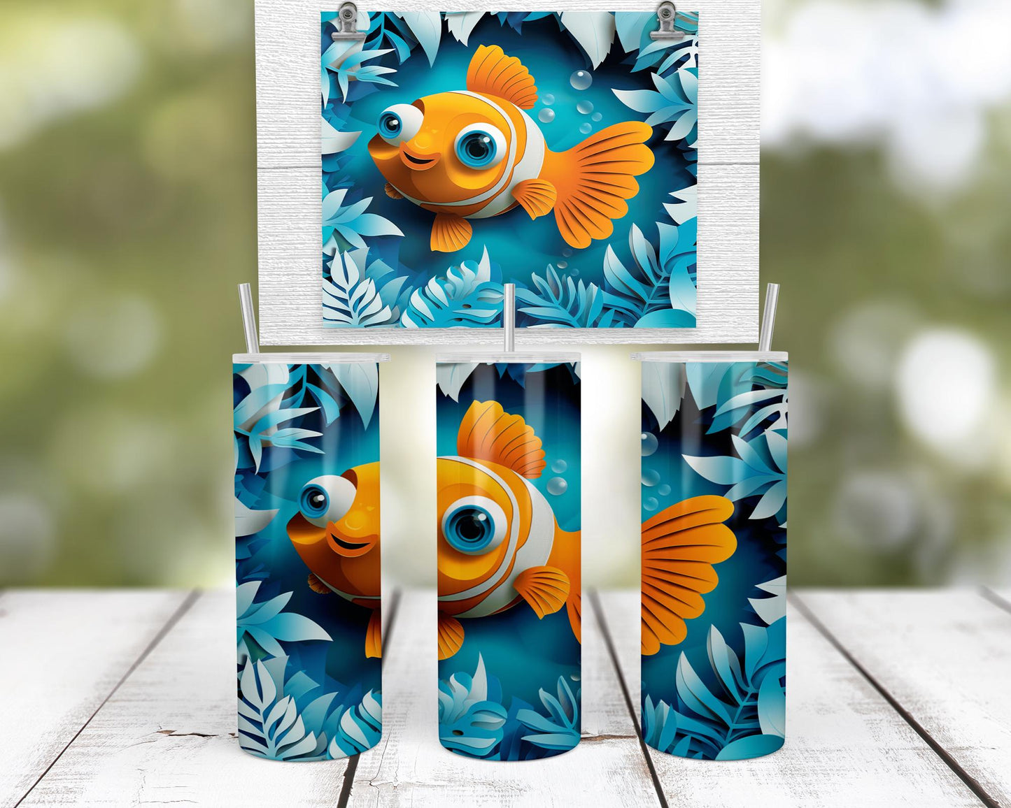 Goldfish Travel Tumbler - Nautical Drinkware for Ocean Lovers Perfect Unique Gift