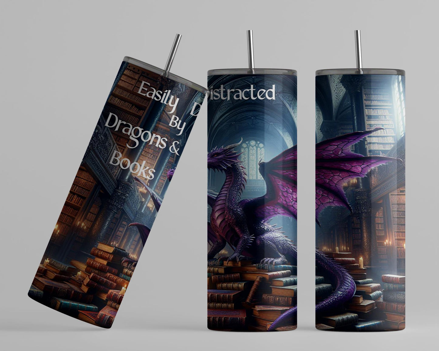 Dragon & Book Lover 20oz Tumbler