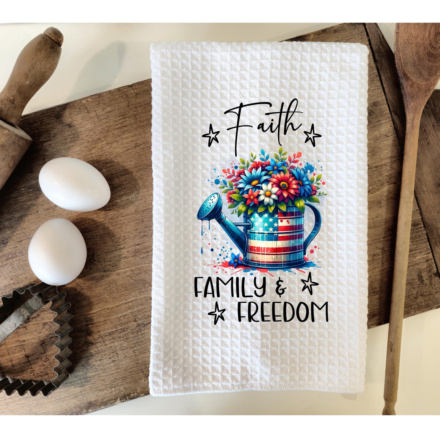 American Pride Kitchen Towel - 4th of July Decor Unique Gift for Patriotic Lovers