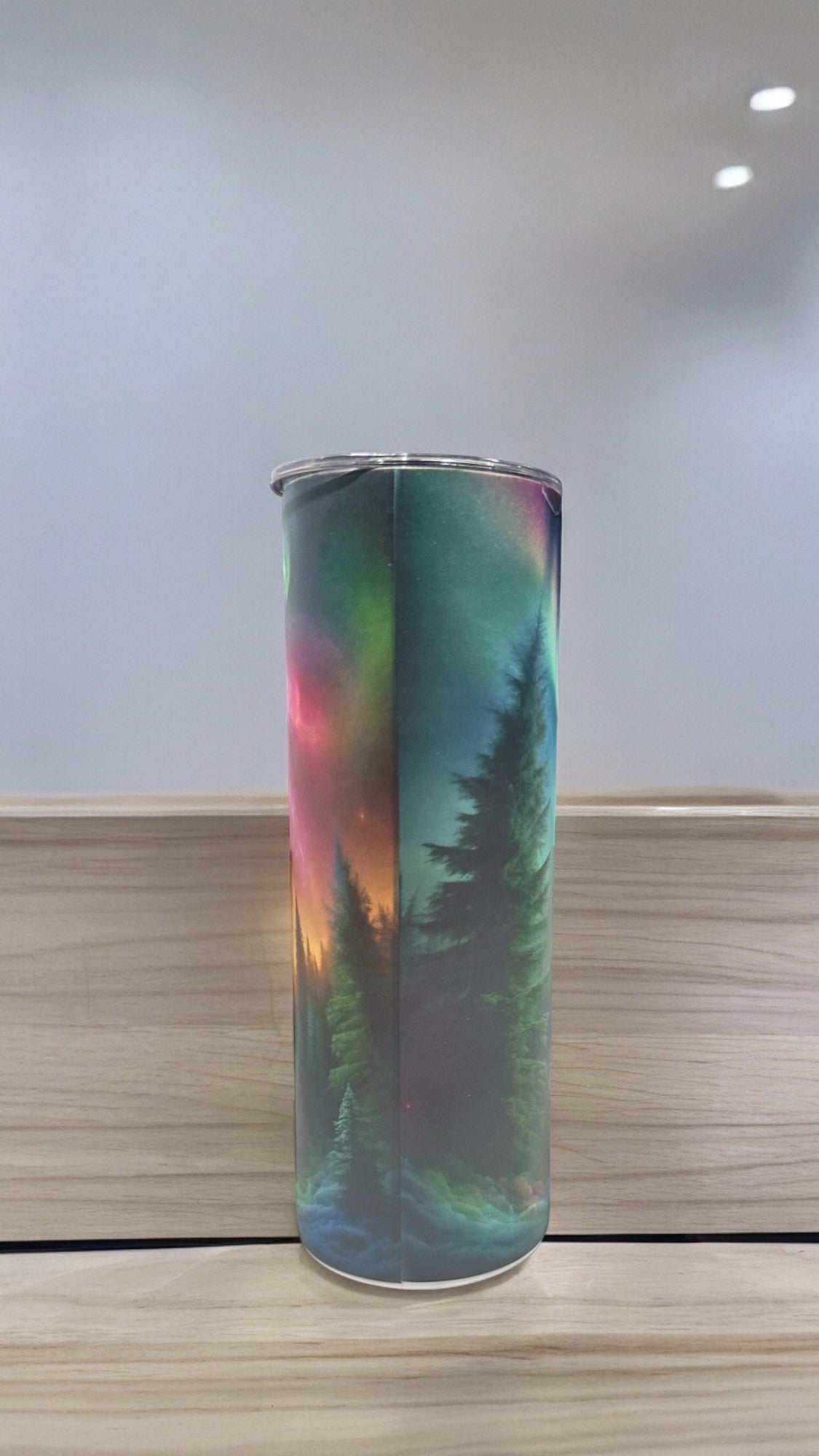 Glow in the Dark Bigfoot Northern Lights Tumbler Unique Gift for Men