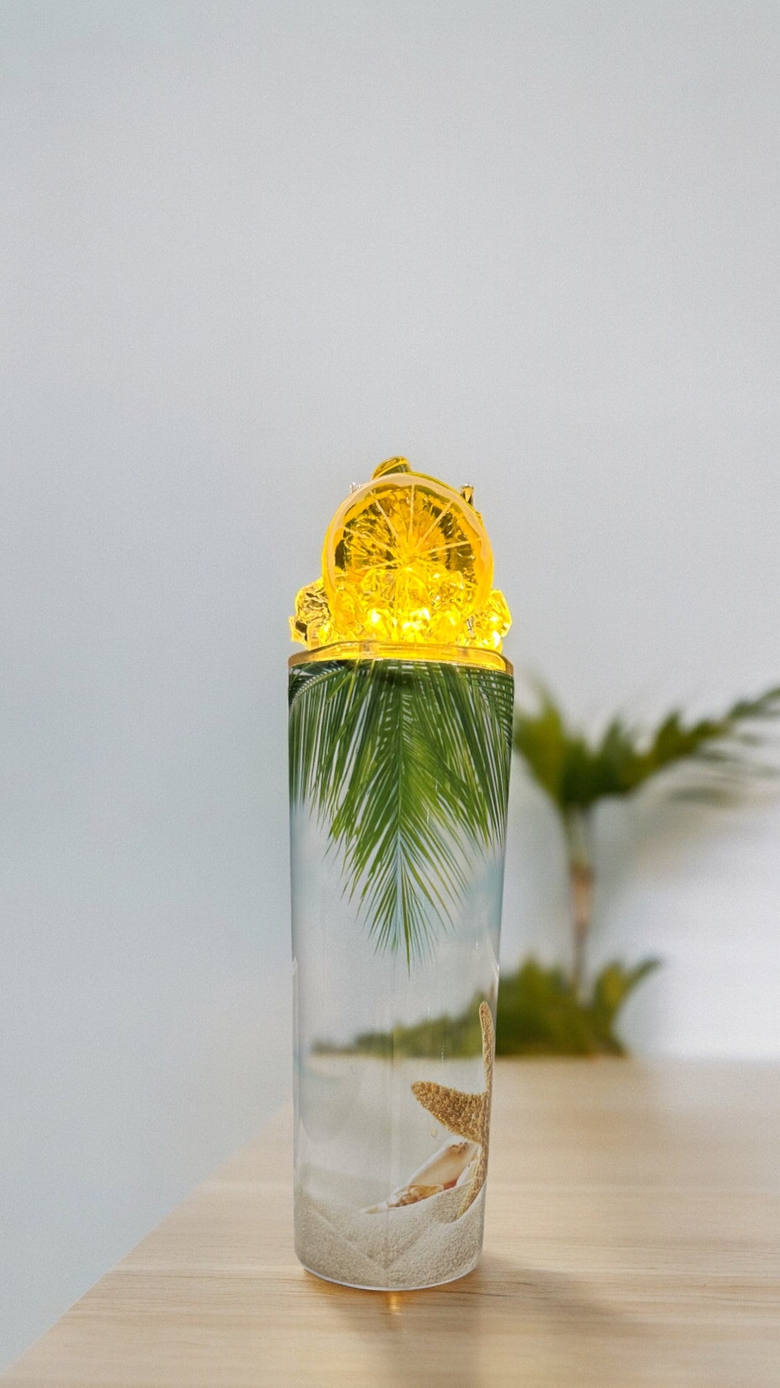 3D Summer Drink Tumbler with Toppers - Stylish Water Alcohol Beverage Container