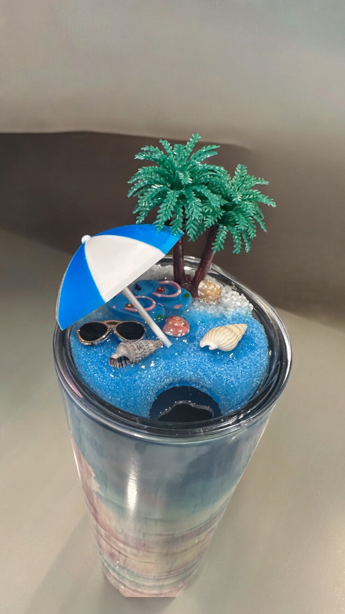 3D Beach Tumbler with Lid Topper - Perfect Summer Gift for Beach Lovers