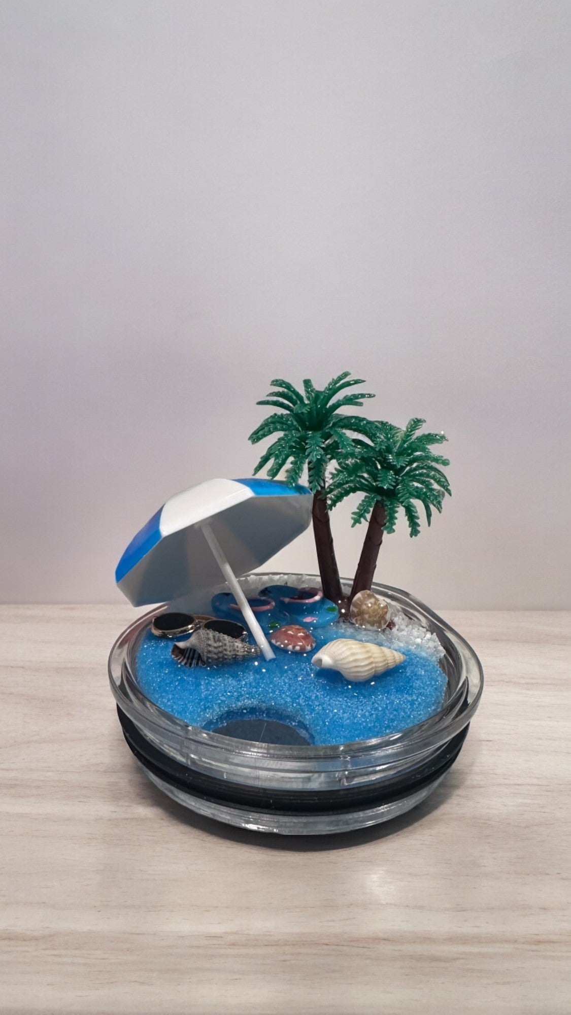3D Beach Tumbler with Lid Topper - Perfect Summer Gift for Beach Lovers