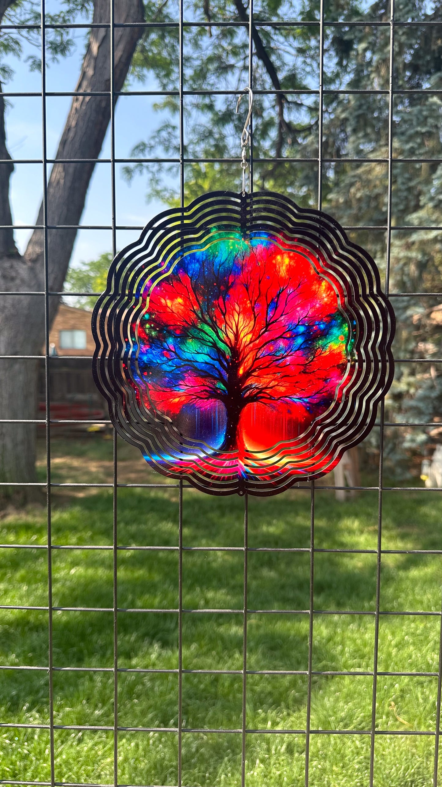 3D Rainbow Tree of Life Wind Spinner - Unique Gift for Her