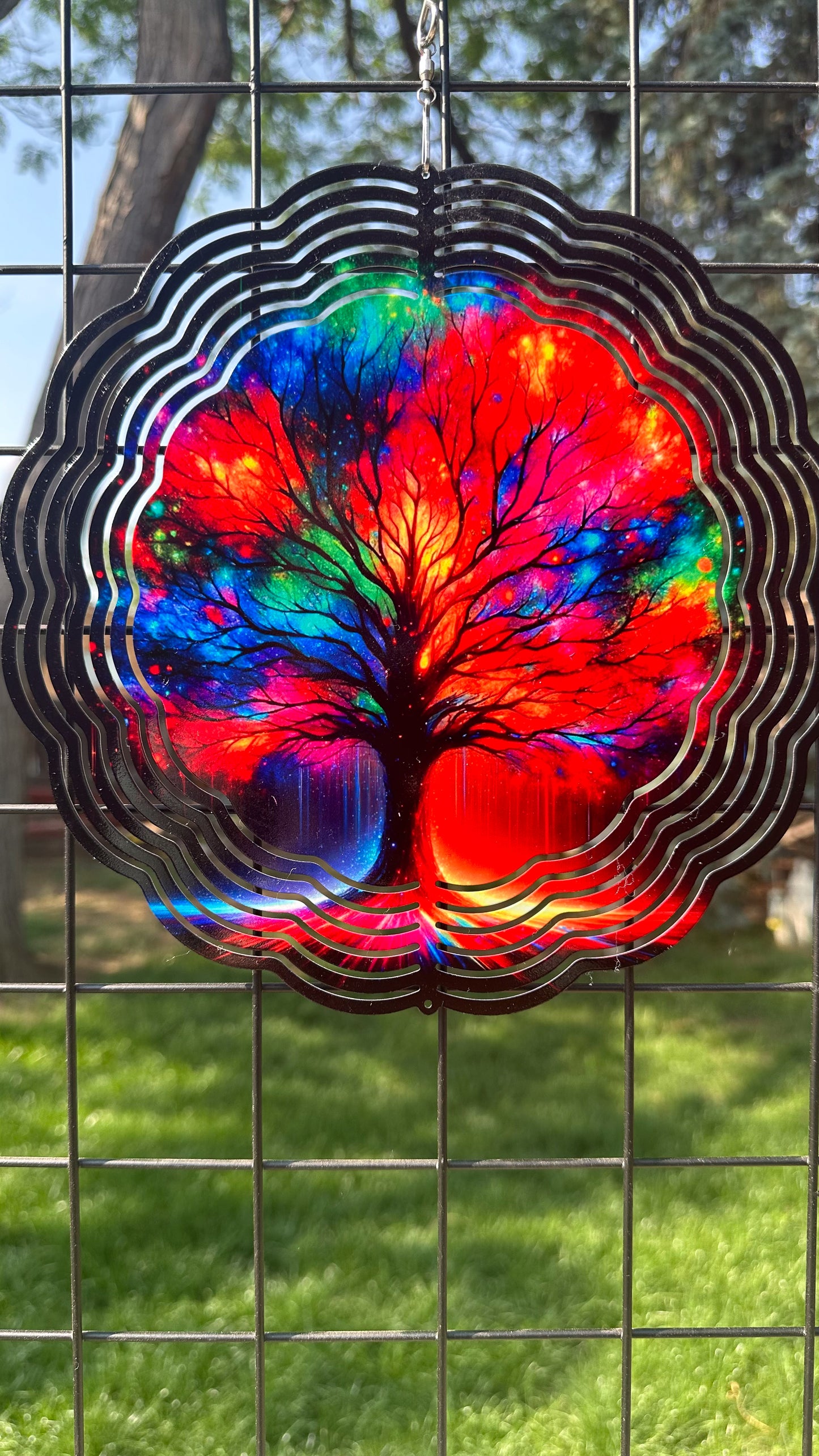3D Rainbow Tree of Life Wind Spinner - Unique Gift for Her