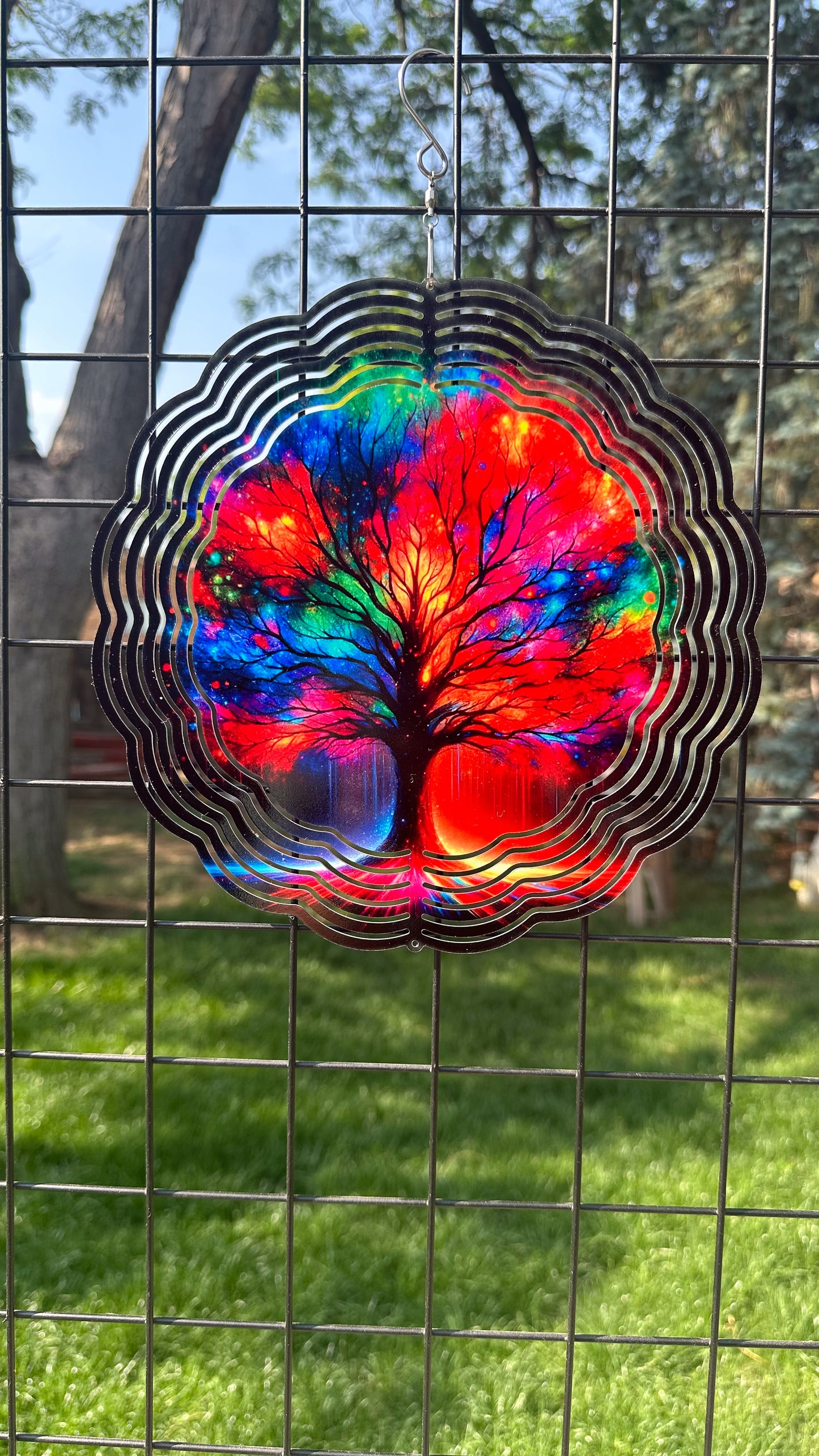 3D Rainbow Tree of Life Wind Spinner - Unique Gift for Her