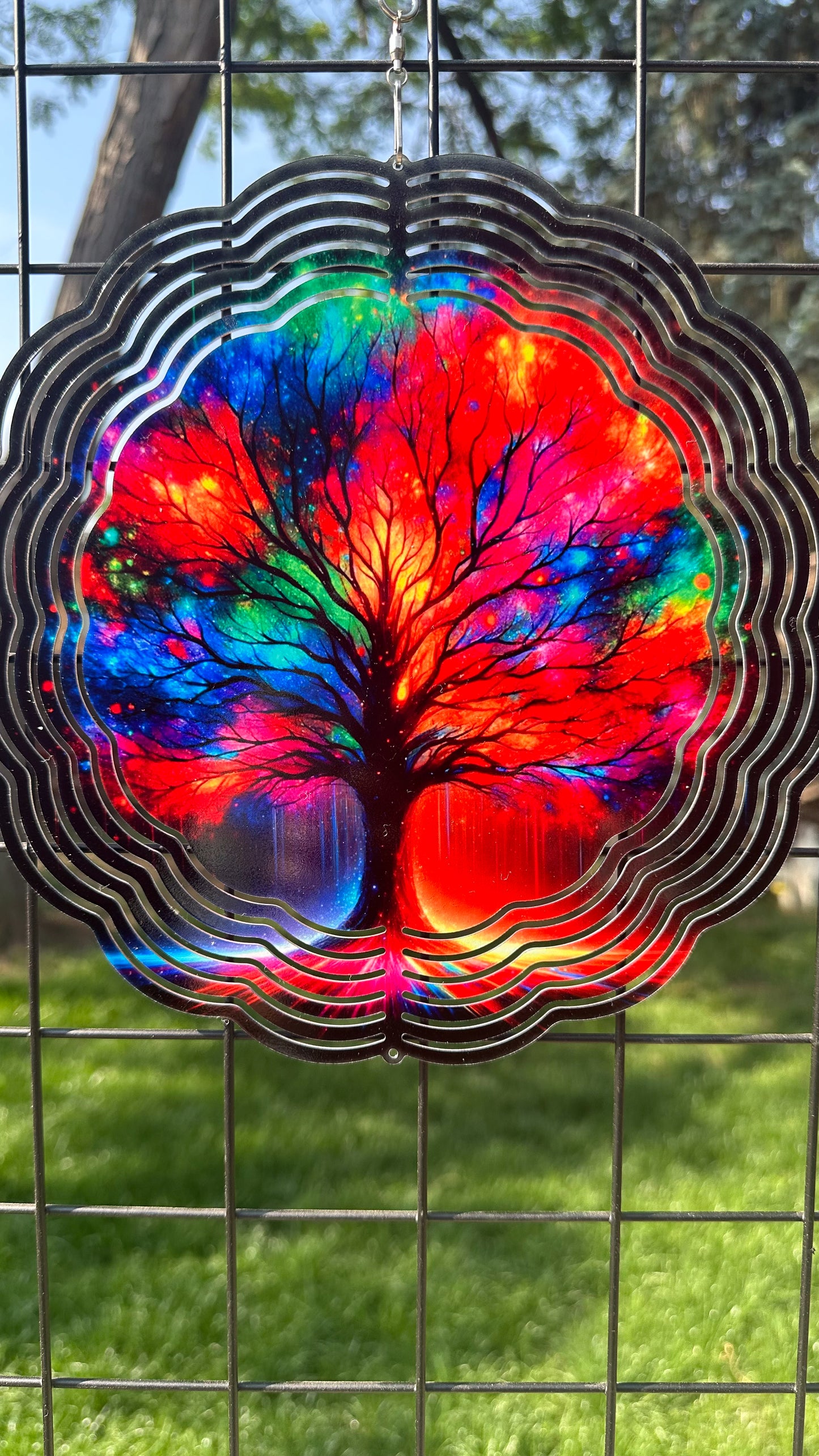 3D Rainbow Tree of Life Wind Spinner - Unique Gift for Her