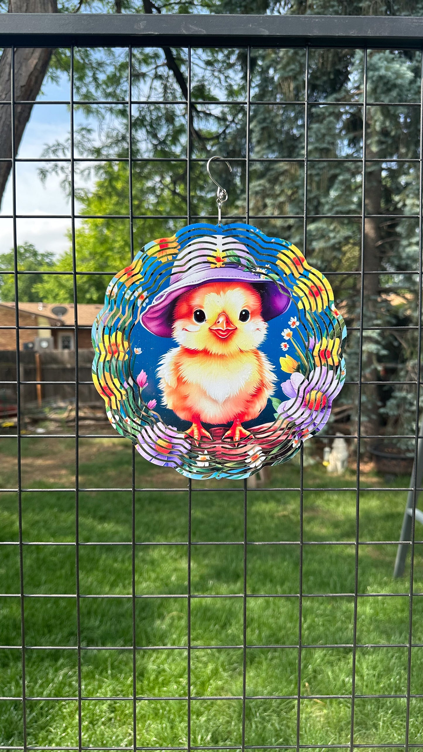 Floral Duck 3D Wind Spinner, 10' Wind Spinner