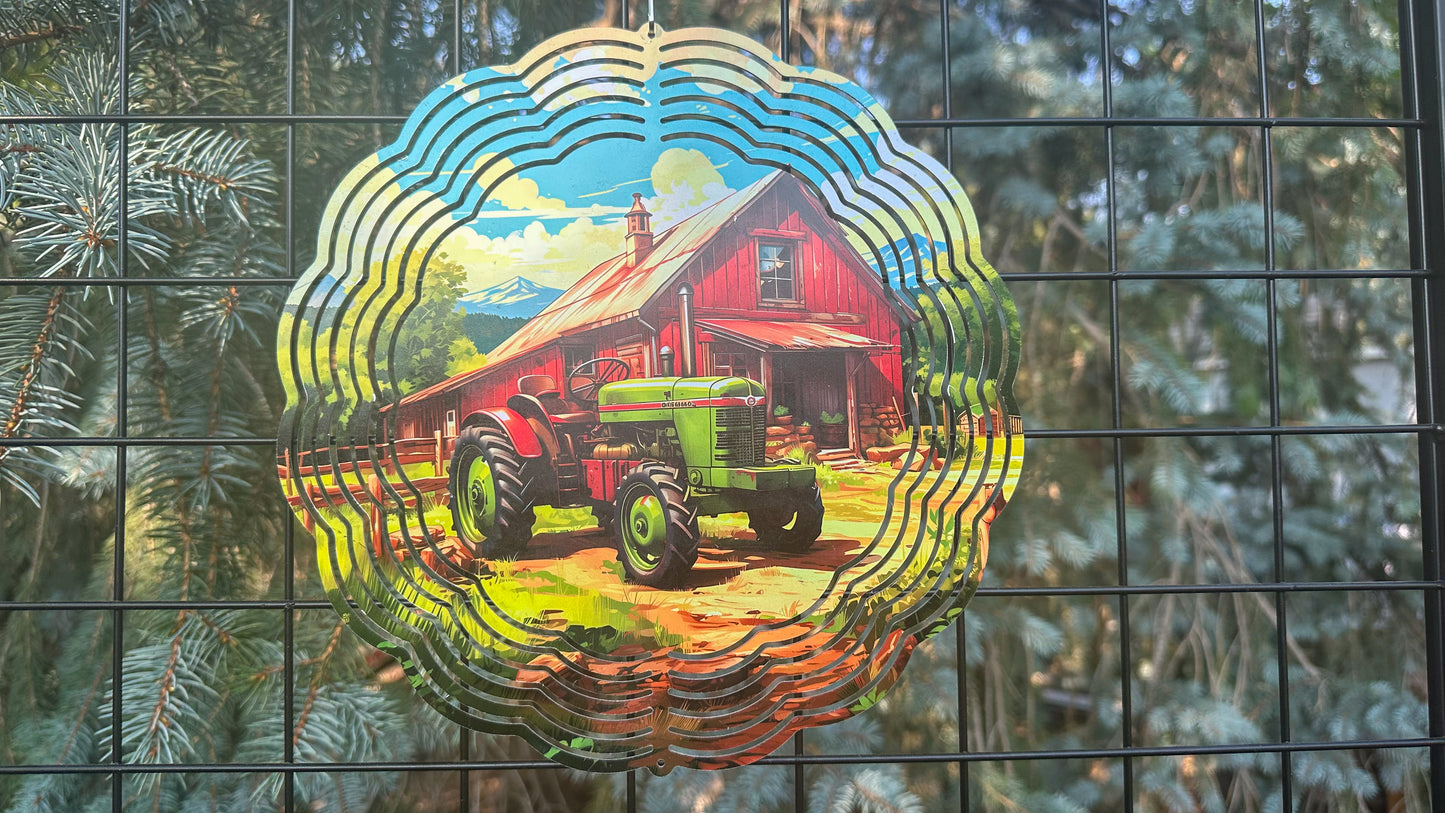 3D Farm Theme Wind Spinner - 10-Inch Yard Decor for Farm Lovers