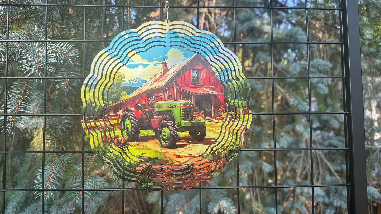 3D Farm Theme Wind Spinner - 10-Inch Yard Decor for Farm Lovers