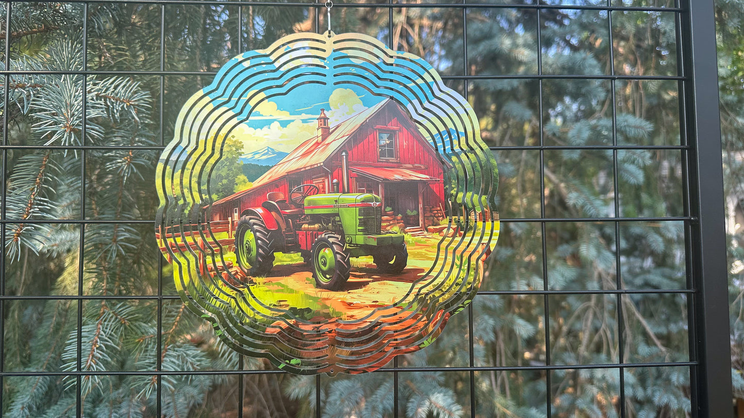 3D Farm Theme Wind Spinner - 10-Inch Yard Decor for Farm Lovers