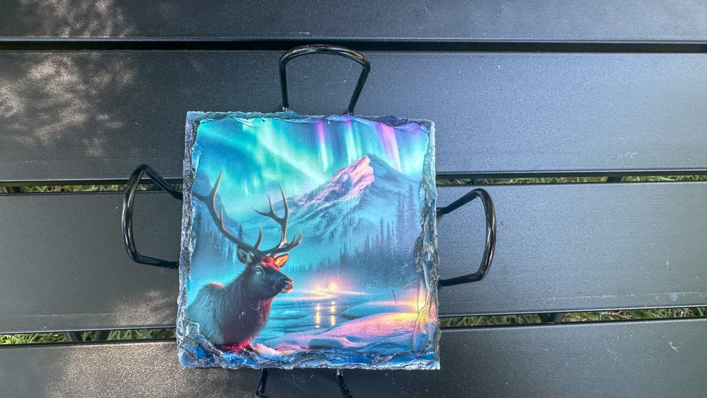 Moose Slate Coaster Set of 4 Ideal Gift for Moose Enthusiasts
