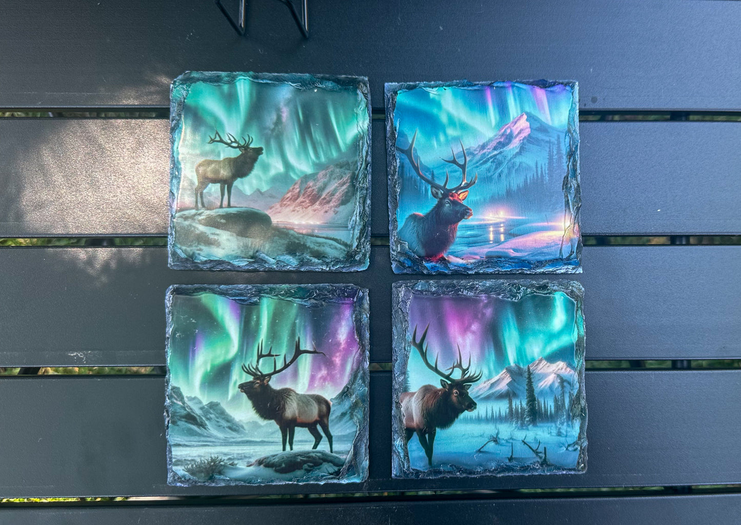 Moose Slate Coaster Set of 4 Ideal Gift for Moose Enthusiasts