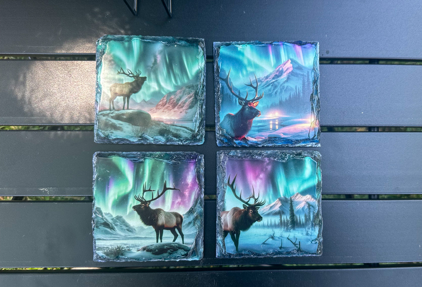Moose Slate Coaster Set of 4 Ideal Gift for Moose Enthusiasts