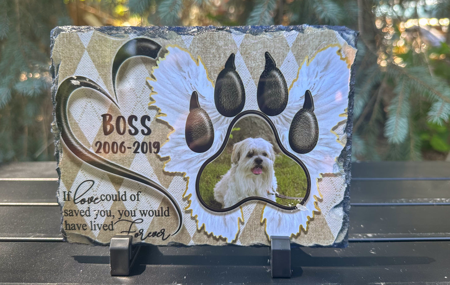 Personalized Pet Memorial Photo Plaque - Cherished Keepsake for Loving Remembrance