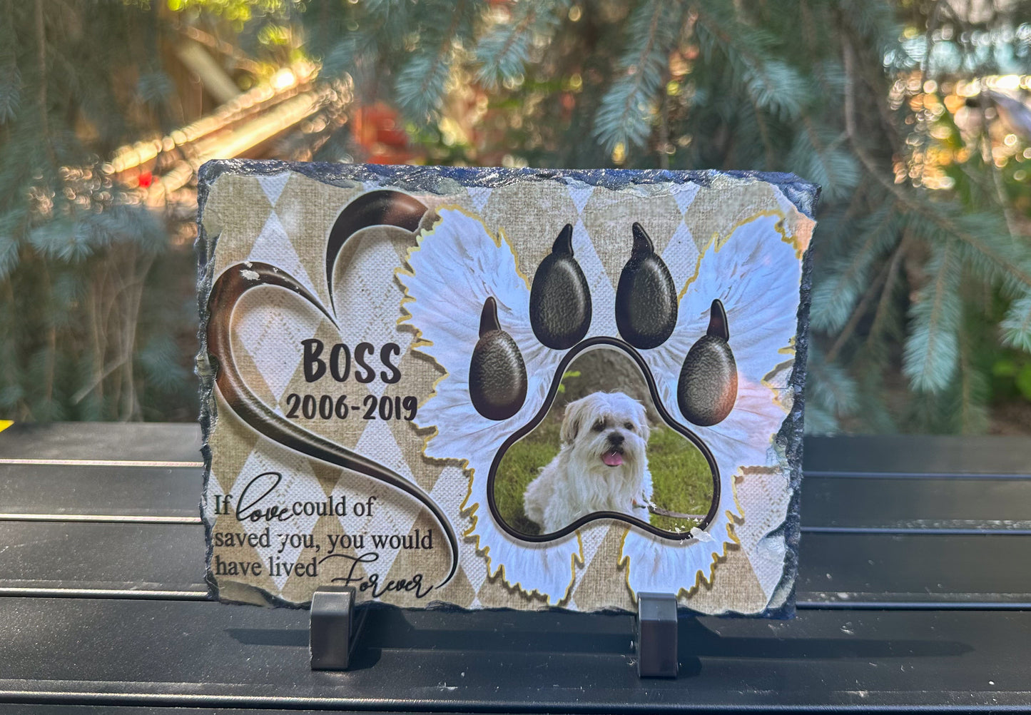 Personalized Pet Memorial Photo Plaque - Cherished Keepsake for Loving Remembrance