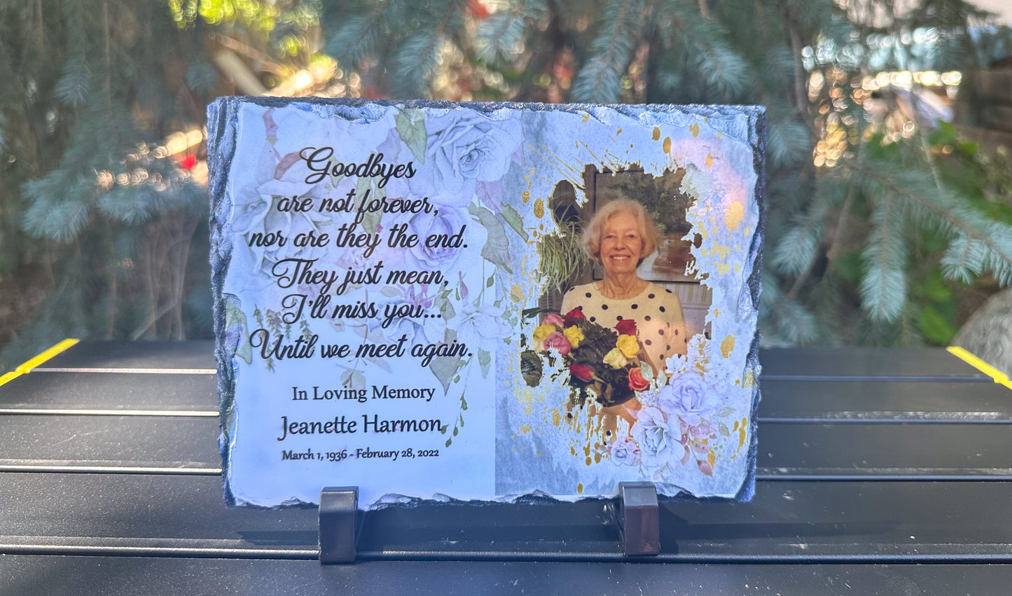 Personalized Memorial Photo Plaque - In Loving Memory Keepsake Gift
