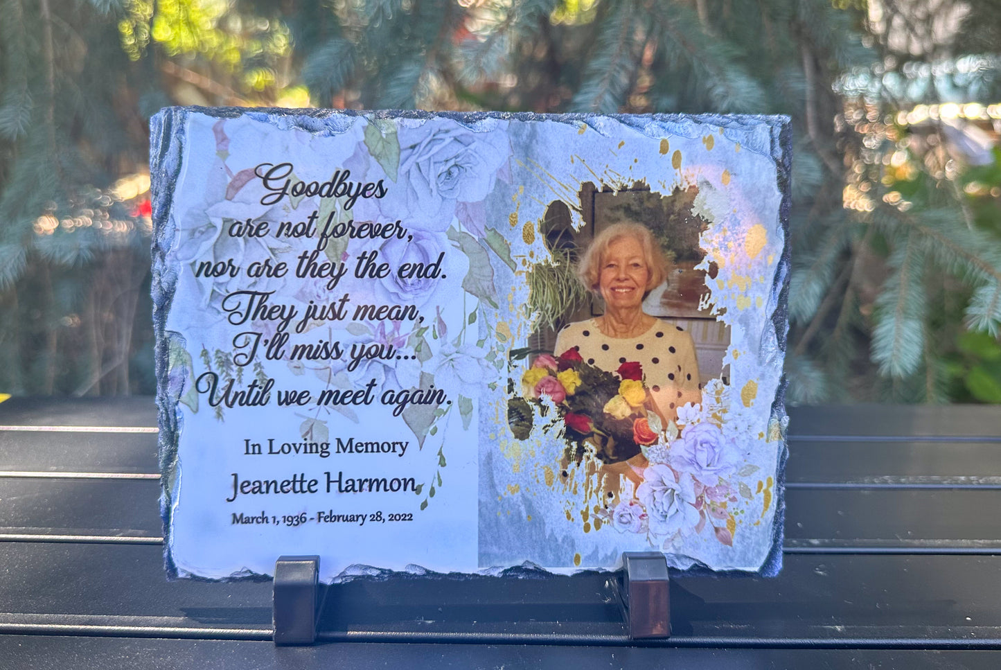 Personalized Memorial Photo Plaque - In Loving Memory Keepsake Gift