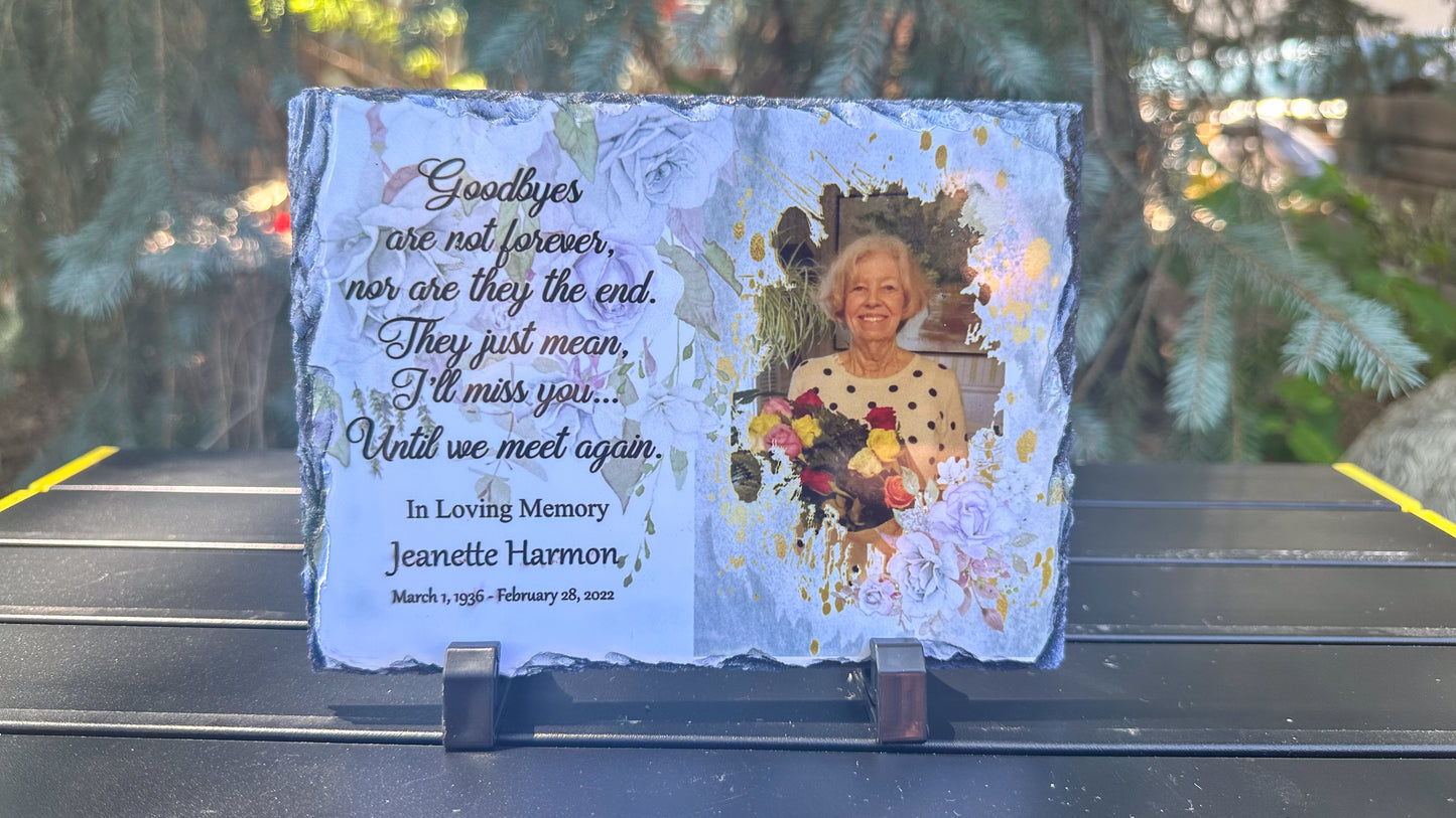 Personalized Memorial Photo Plaque - In Loving Memory Keepsake Gift