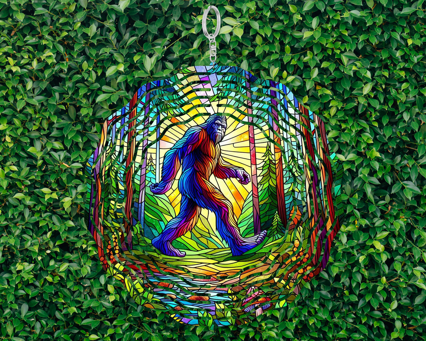 Sasquatch Wind Spinner - Bigfoot Garden Decor for Nature Lovers and Unique Porch Gifts