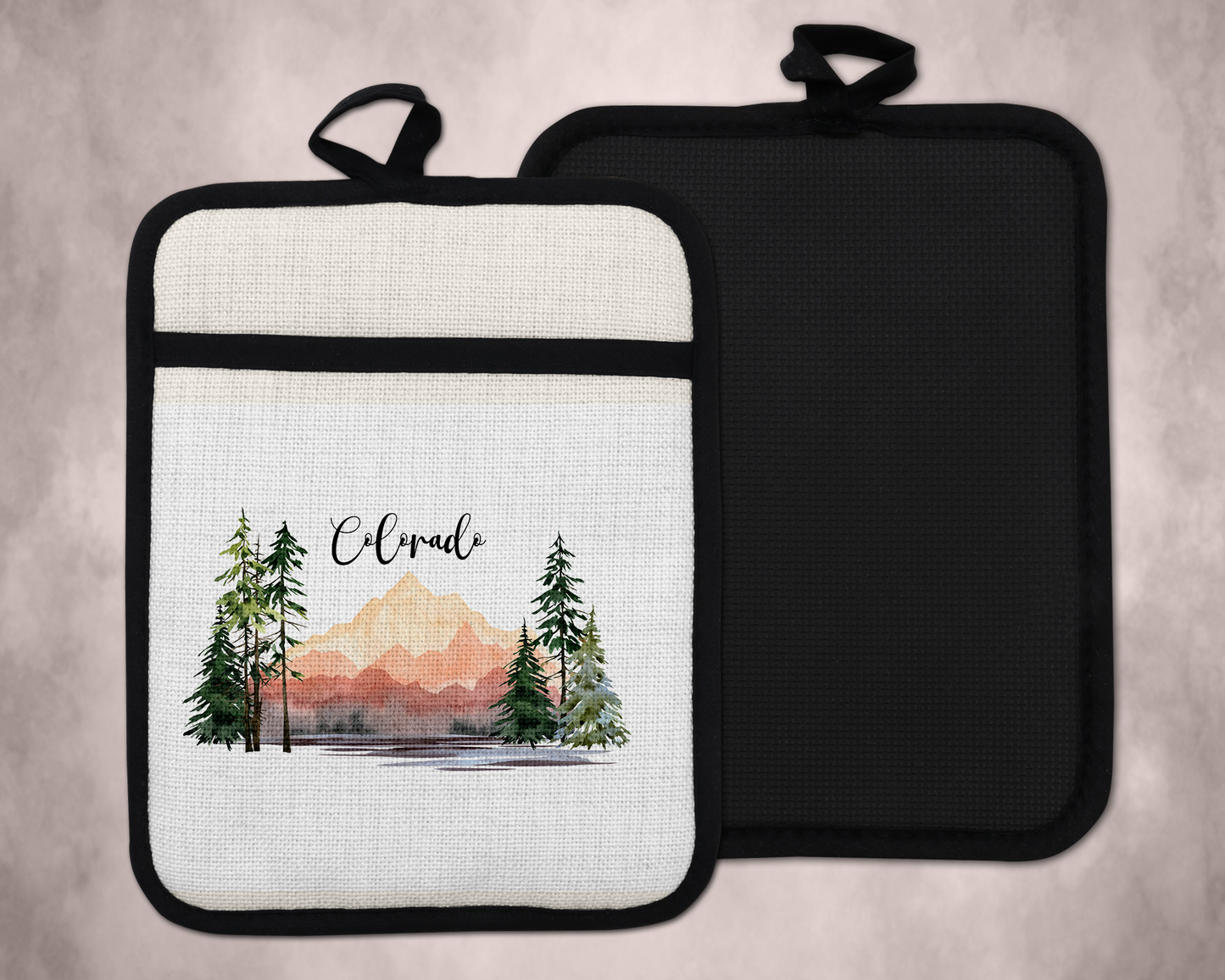 Colorado Linen Potholder Perfect Housewarming Gift for Colorado Lovers