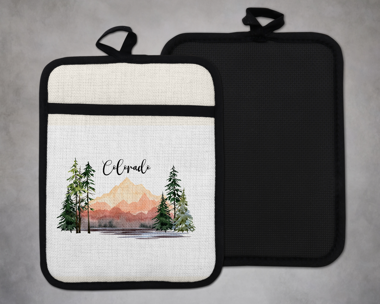 Colorado Linen Potholder Perfect Housewarming Gift for Colorado Lovers