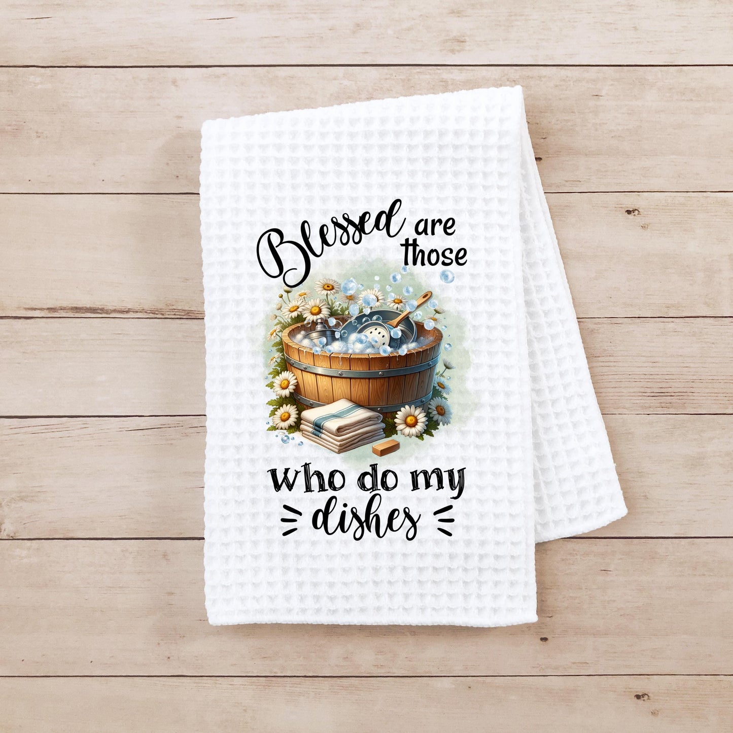 Funny Quote Waffle Weave Towel - Unique Gift for Hostess Mom or Sister - Charming Sassy Kitchen Decor