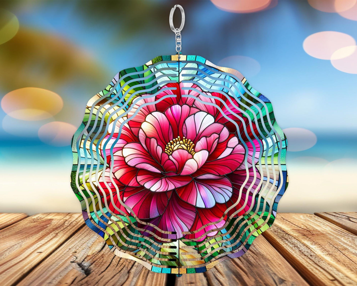 Camellia Wind Spinner - Elegant Alabama State Flower Decor for Housewarming Gifts