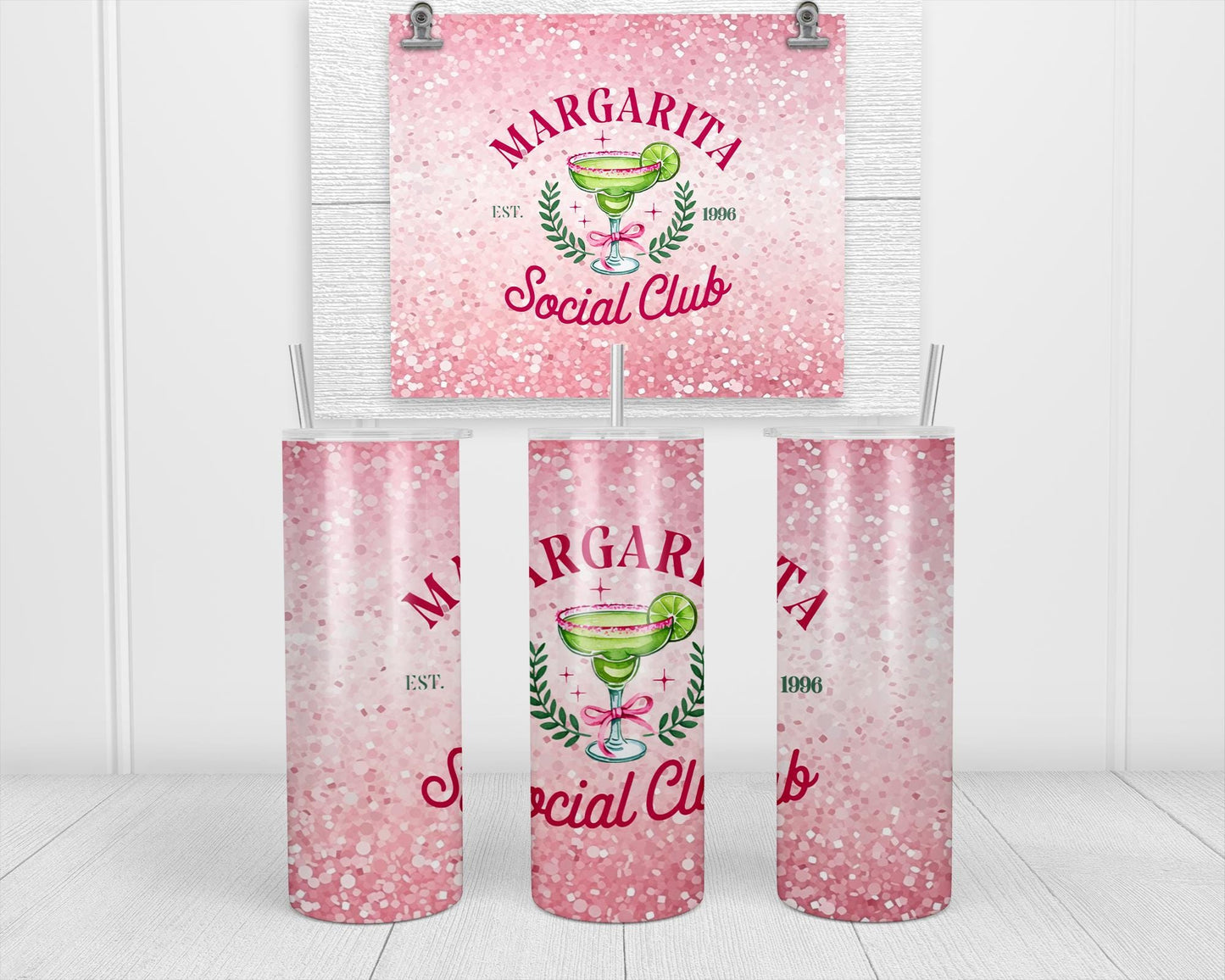 Margaritas Social Club Tumbler - Fun Drinkware for Girls Night Unique Gift for Sisters